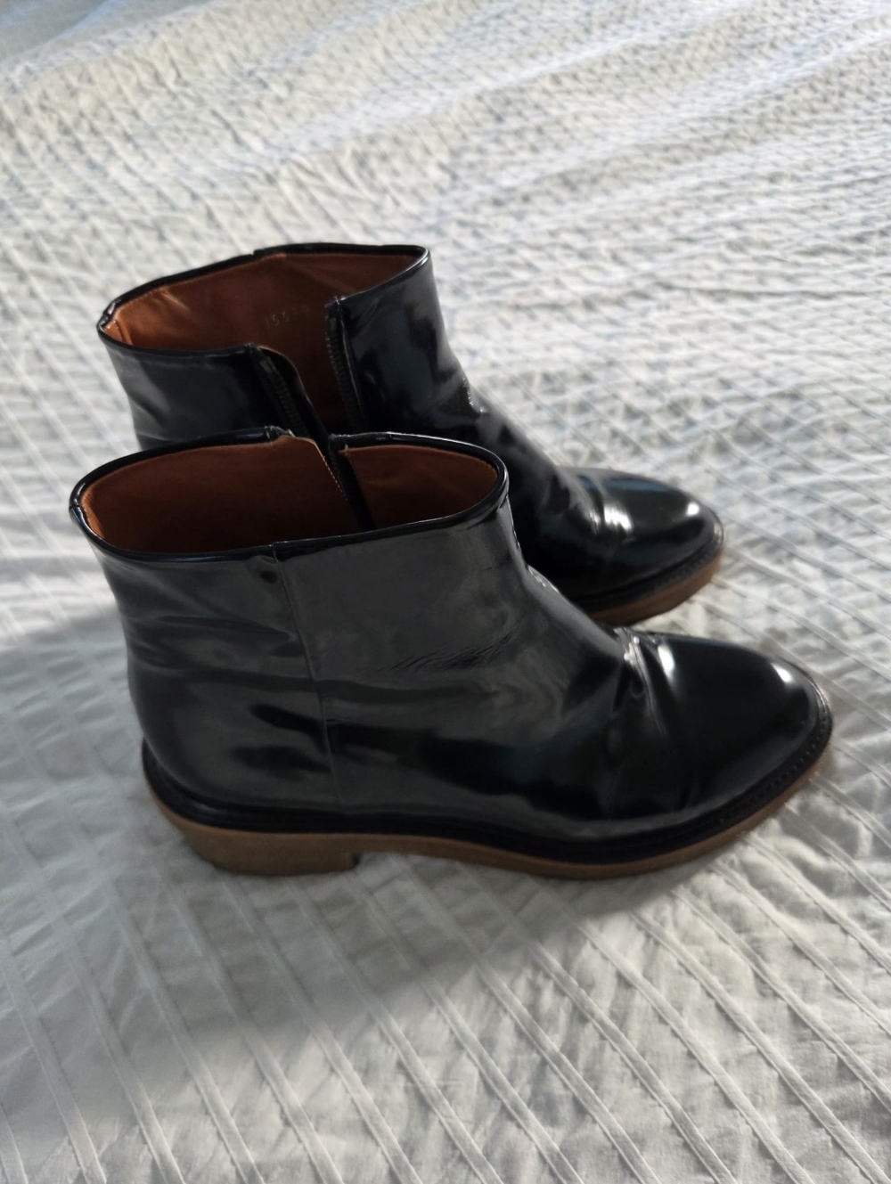 Dries Van Noten Patent Leather Ankle Boots - Picture 3 of 4